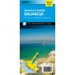 Dalmácia turisztikai és hajózási térkép