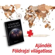 Cartographia Világtérkép 3D fa puzzle falitérkép 200x110 cm -mix-5999570430117