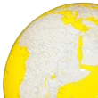 Cartographia  - Földgömb Swarovski kristállyal - világítós, sárga kontúrral 34 cm - ARTLINE YELLOW