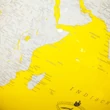 Cartographia  - Földgömb Swarovski kristállyal - világítós, sárga kontúrral 34 cm - ARTLINE YELLOW