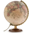 Cartographia Földgömb 30 cm - világító, antik, fatalp + fém meridián 5708017002868