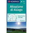 Cartographia K 623 Altopiano di Asiago, 1:25 000 turistatkp. 9783850265348