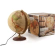 Cartographia Földgömb 30cm COLOMBO antik, világító, fatalpas, angol-8000623000854