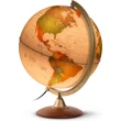 Cartographia Földgömb 30cm COLOMBO antik, világító, fatalpas, angol-8000623000854