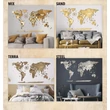 Cartographia Világtérkép 3D fa puzzle falitérkép 130x70 cm - sand-5999570430100