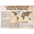Cartographia Világtérkép 3D fa puzzle falitérkép 130x70 cm - sand-5999570430100