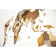 Cartographia Világtérkép 3D fa puzzle falitérkép 130x70 cm - sand-5999570430100