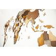 Cartographia Világtérkép 3D fa puzzle falitérkép 130x70 cm - sand (angol)