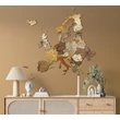 Cartographia Európa 3D fa puzzle falitérkép 110x108 cm - mix (angol)