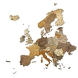 Cartographia Európa 3D fa puzzle falitérkép 110x108 cm - mix (magyar)