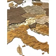 Cartographia Európa 3D fa puzzle falitérkép 110x108 cm - mix (magyar)