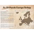 Cartographia Európa 3D fa puzzle falitérkép 110x108 cm - mix (magyar)