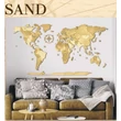 Cartographia Világtérkép 3D fa puzzle falitérkép - sand - választható méret