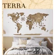 Cartographia Világtérkép 3D fa puzzle falitérkép - terra - választható méret