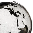 Cartographia - Földgömb Swarovski kristállyal - világítós, fekete kontúrral 34 cm - ARTLINE BLACK
