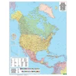 Cartographia Eszak-Amerika falitérkép 1:8 000 000 íves  97 x 128 cm Freytag 9783707906332