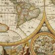  Antik világtérkép íves Freytag