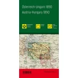 Magyarország-Ausztria 1890 történelmi térkép