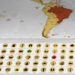Cartographia-Világtérkép-kaparós-angol-Blanc/arany-8588007452593