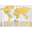 Cartographia-Világtérkép-kaparós-angol-Blanc/arany-8588007452593