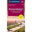 Cartographia K 7004 Duna menti kerékpárút térkép 2. (Passau-tól Bécsen keresztül Pozsonyig) 9783990449561