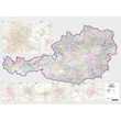 Cartographia Ausztria postai irányítószámos íves térkép 1: 500 000  Freytag 9783707913569