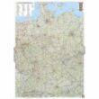 Németország térkép íves 1: 700 000 (93,6 x 129 cm papír) Freytag