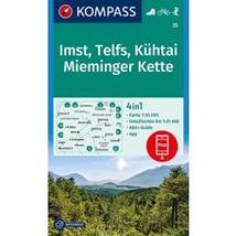 Cartographia K 35 Imst, Telfs, Kühtai, Mieminger Kette turistatérkép 9783990444139