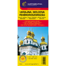 Cartographia Ukrajna, Moldova, Fehéroroszország térkép 9789633525043