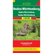 Cartographia Németország résztérkép (3) Baden-Württenberg térkép (Freytag) 9783707900675