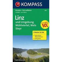 Cartographia K 202 Linz és környéke, Mühlviertel, Wels, Steyr turistatérkép 9783854916550