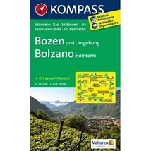 Cartographia K 154 Bozen és környéke turistatérkép 9783850266635