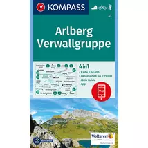 Cartographia K 33 Arlberg, Verwallgruppe turistatérkép 9783990443118