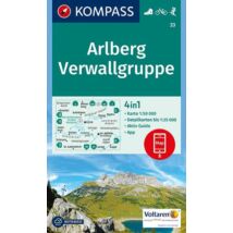 Cartographia K 33 Arlberg, Verwallgruppe turistatérkép 9783990443118