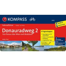 Cartographia K 6640 Donauradweg 2  Passau-tól Pozsonyig kerékpáros útikönyv 9783990440568