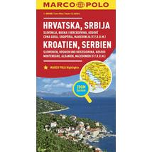 Cartographia Horvátország, Szerbia, Szlovénia, Bosznia-Hercegovina, Koszovó, Montenegró térkép 9783829738347
