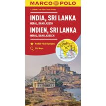 Cartographia India, Sri Lanka, Nepál, Banglades térkép 9783829739443