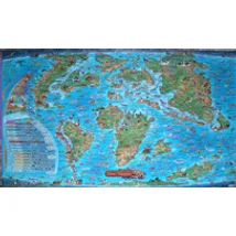 Cartographia Őslények világa - gyermektérkép - lécezett 