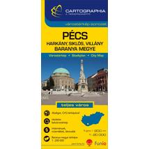 Cartographia Pécs, Harkány, Siklós, Villány várostérkép (+Baranya megye térképe) 9789633526897