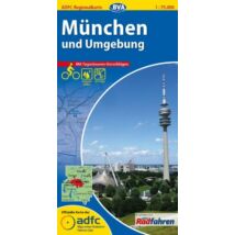 Cartographia München és környéke kerékpáros régiótérkép 9783870735739