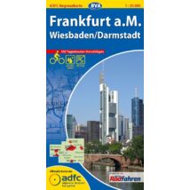 Cartographia Frankfurt am Main, Wiesbaden, Darmstadt kerékpáros régiótérkép 9783870736361