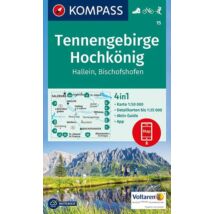 Cartographia K 15Tennengebirge Hochkönig turistatérkép - Kompass 9783990443804