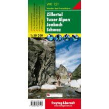 Cartographia WK151 Zillertal-Tuxer Alpen-Jenbach-Schwaz turistatérkép (Freytag) 9783850847513
