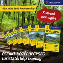 Cartographia ÉSZAKI-KÖZÉPHEGYSÉG turistatérkép csomag: 7 db Cartographia turistatérkép több mint 20% KEDVEZMÉNNYEL 