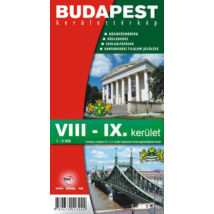 Cartographia Budapest VIII. és IX. kerületének térképe - T.Press 9789639113244
