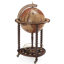 Cartographia Földgömb Zoffoli EXPLORA Honey brown 40 cm, antik - Bárgömb 