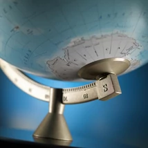 Cartographia Földgömb Zoffoli JAMES COOK (light blue) 33 cm - fatalp, fém meridián 