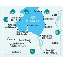 Cartographia K 695 Garda-tó déli rész turistatérkép 9783850265386