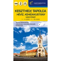 Keszthely-Hévíz,-Tapolca-Kehidakustány 1:11 000/ 1:10 000 keményborítós várostérkép 