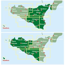 Cartographia Szicília 2 részes térképszett-Freytag-9783707921922